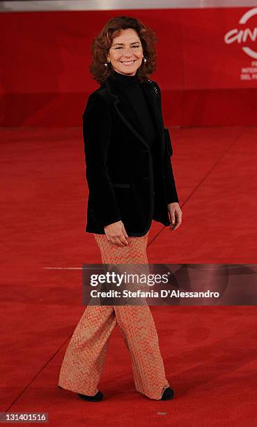 Actress Monica Guerritore attends "La Kryptonite Nella Borsa" Premiere during 6th International Rome Film Festival on November 2, 2011 in Rome, Italy.