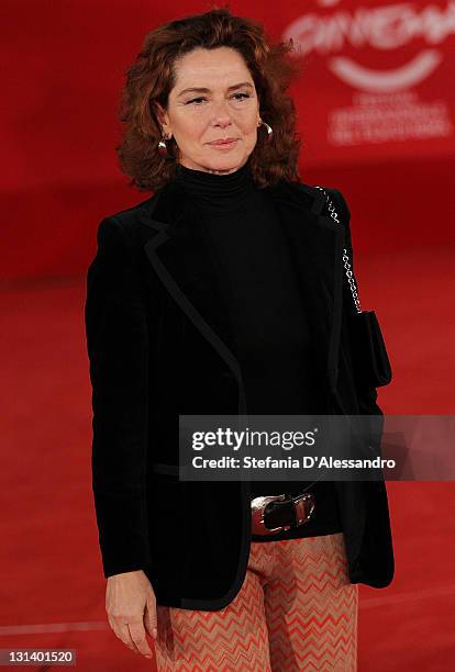 Actress Monica Guerritore attends "La Kryptonite Nella Borsa" Premiere during 6th International Rome Film Festival on November 2, 2011 in Rome, Italy.