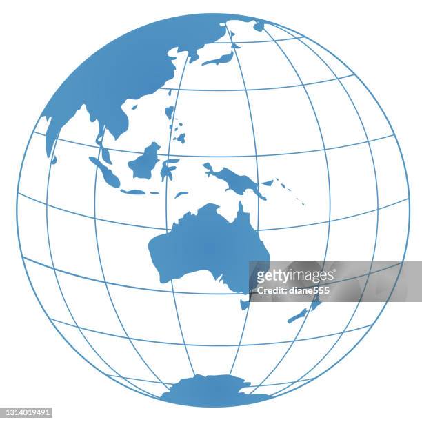 australien draht rahmen globus - globe australia stock-grafiken, -clipart, -cartoons und -symbole