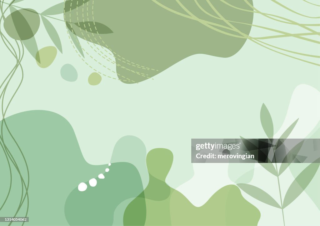 Abstrakt einfach Hintergrund mit natürlichen Linienkunst