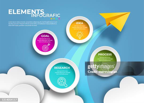 illustrations, cliparts, dessins animés et icônes de modèle d’infographie moderne - lead icon vector