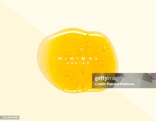 vector orange cosmetic background with gel texture, make-up composition, glossy natur texture, clear color gel - shower gel stock illustrations