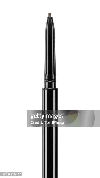 black eyeliner pencil isolated on white background - eyeliner stock pictures, royalty-free photos & images