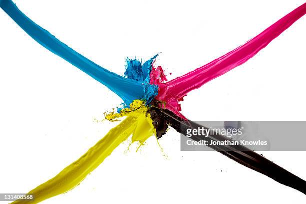 ink in cmyk color - cmyk foto e immagini stock