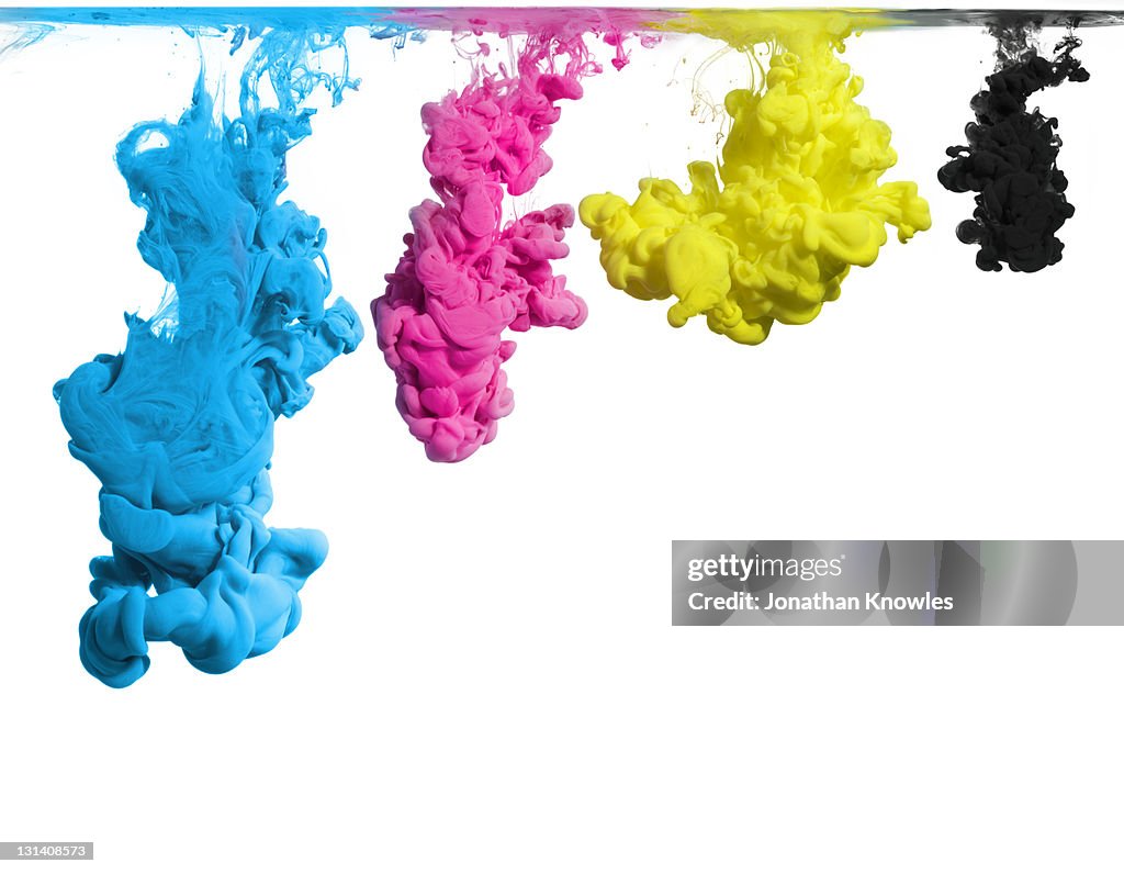 Ink in CMYK colors