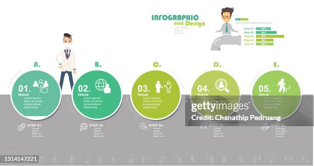 5 step business timeline workflow infographics. corporate milestones graphic elements. company presentation slide template. modern vector time line design. stock illustration - drinking water infographic stock illustrations