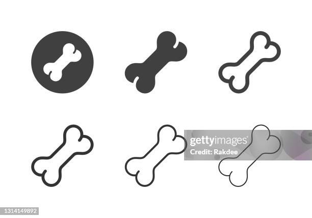 dog bone icons - multi series - dog bone stock illustrations