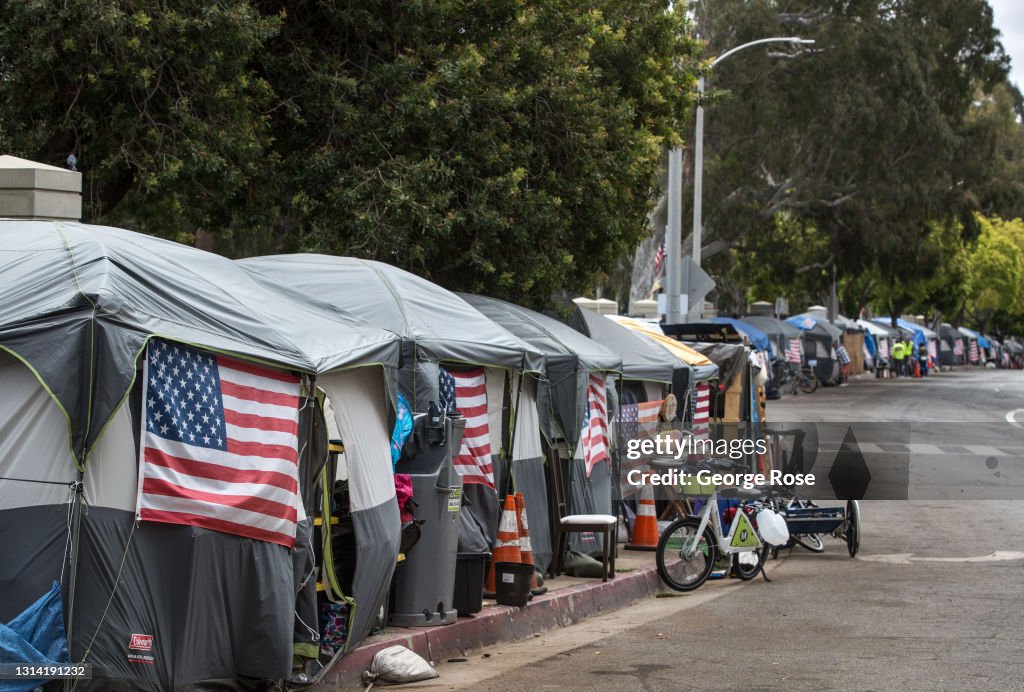 Veteran Homeless Encampment in Westwood