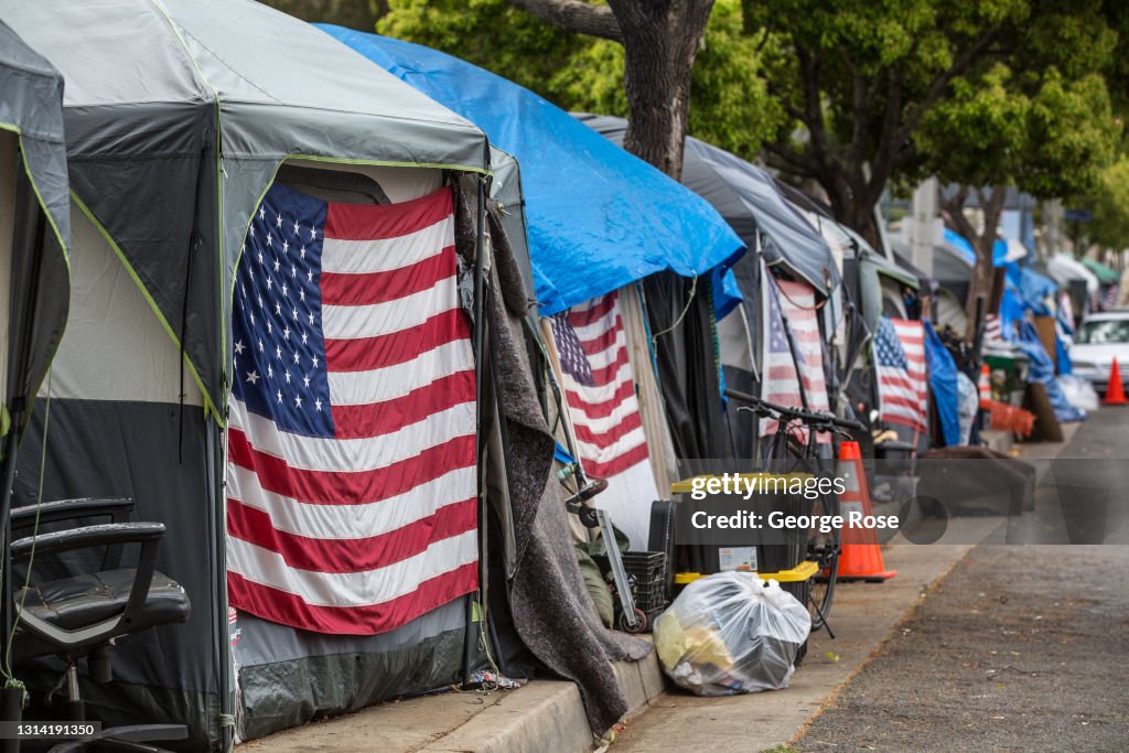 Veteran Homeless Encampment in Westwood