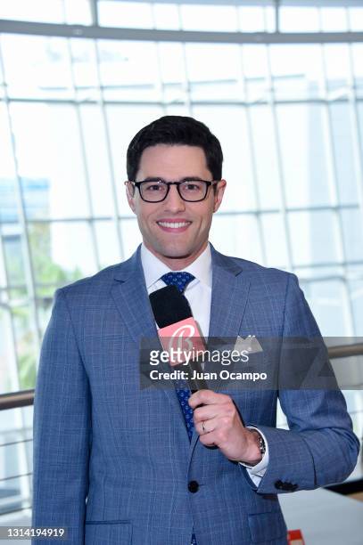 Alex Faust poses for a photo prior to the game between Los Angeles Kings and the Minnesota Wild at STAPLES Center on April 23, 2021 in Los Angeles,...