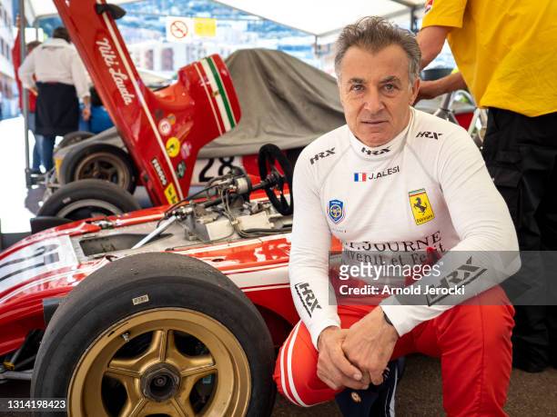 Former formula 1 driver Jean Alesi attends the 12th edition of the Historic Monaco Grand Prix on April 24, 2021 in Monaco, Monaco.