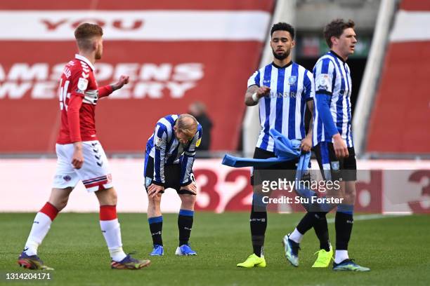 Barry Bannan of Sheffield Wednesday looks dejected after the Sky Bet Championship match between Middlesbrough and Sheffield Wednesday at Riverside...