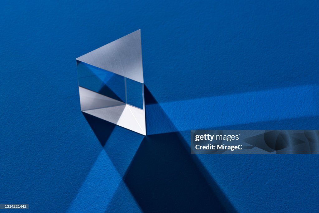 Triangular Prism With Light Rays Triangular Prism Refracting Light Beam High-Res Stock Photo - Getty Images