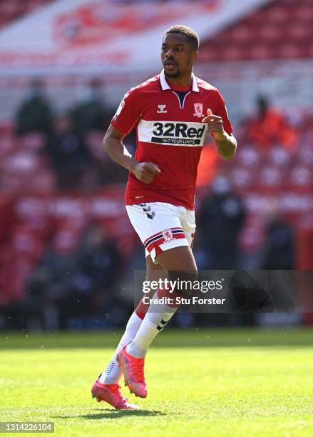 Middlesbrough player Chuba Akpom in action during the Sky Bet Championship match between Middlesbrough and Sheffield Wednesday at Riverside Stadium...