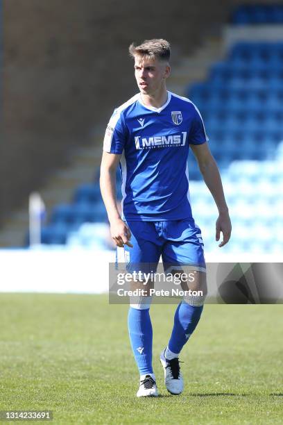 Jack Tucker of Gillingham in action during the Sky Bet League One match between Gillingham and Northampton Town at MEMS Priestfield Stadium on April...