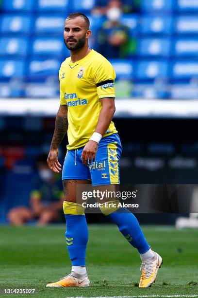 Jese Rodriguez of UD Las Palmas looks on during the Liga Smartbank match betwen RCD Espanyol de Barcelona and UD Las Palmas at RCDE Stadium on April...