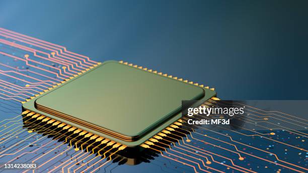 cpu en de spaanderconcept van de computer - chips stockfoto's en -beelden