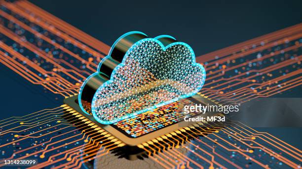 抽象クラウドコンピューティング技術概念 - cloud computing ストックフォトと画像
