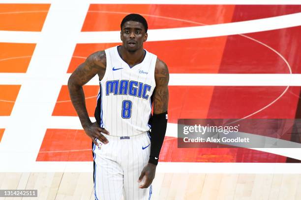 Dwayne Bacon of the Orlando Magic in action during a game against the Utah Jazz at Vivint Smart Home Arena on April 3, 2021 in Salt Lake City, Utah....