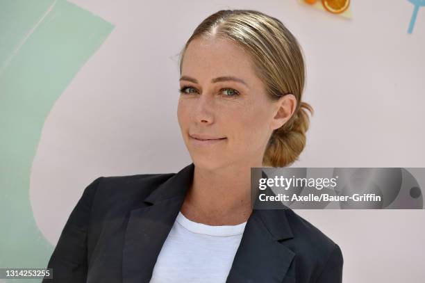 Kendra Wilkinson attends Luxury Plant-Based Skincare Line Evereden Celebrating The Launch of Their New Clean Kids Line on April 24, 2021 in Los...