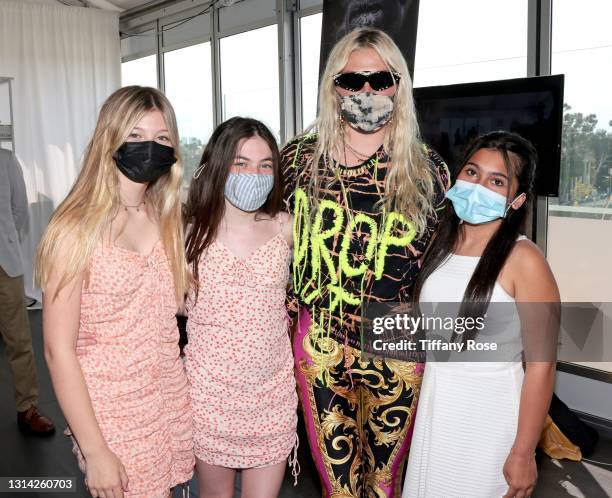 Charlie Sarabia, Morgan Keilly, Kesha, and Ella Mehdizadeh attend the EON Mist Sanitizer Pre-Oscars Lounge presented by GBK Brand Bar at La Peer...