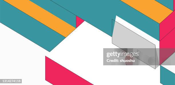 color 3d cube structure geometric pattern background - geometric cube background stock illustrations
