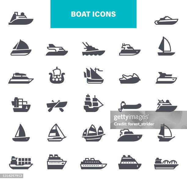 illustrations, cliparts, dessins animés et icônes de icônes de bateau et de bateau. contient des icônes telles que contient des icônes telles que yacht, croisière, cargo, ferry, goélette, scooter de l’eau - bateau croisiere