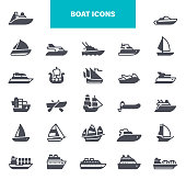 Ship and Boat Icons. Contains such icons as Contains such icons as yacht, cruise, cargo shipping, ferry, schooner, water scooter