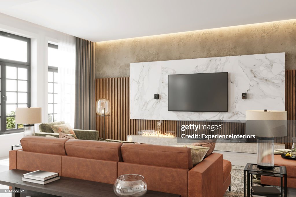 Modern Apartment Living Room Interior High-Res Stock Photo - Getty Images