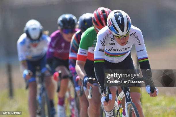 Anna Van Der Breggen of Netherlands and Team SD Worx during the 5th Liege - Bastogne - Liege 2021, Women's Elite a 140,9km race from Bastogne to...