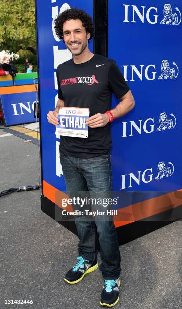 Reality TV star and "Survivor" champion Ethan Zohn attends the ING New York City Marathon Celebrity Runners Bib Presentation at Marathon Pavilion in...