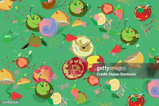 fruit pattern - succulent stock illustrations