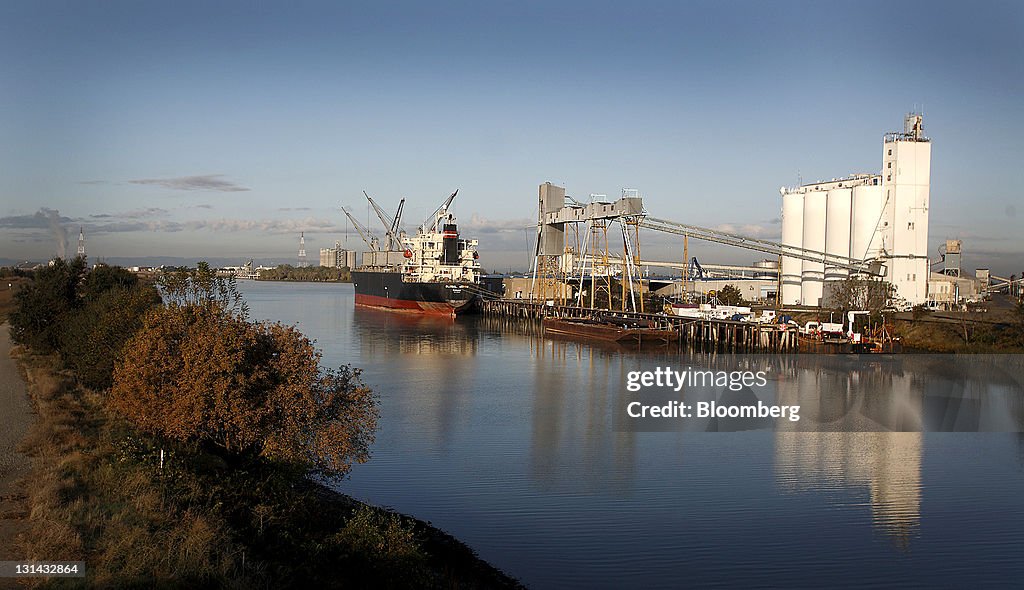 General Views Of Rice Shipments At The Port Of Sacramento