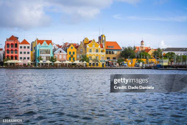 colorful curacao - oranjestad stock pictures, royalty-free photos & images