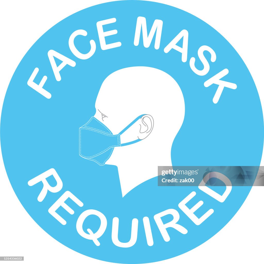 Fask Mask Required Face Mask Required Vector Signs High-Res Vector Graphic - Getty Images