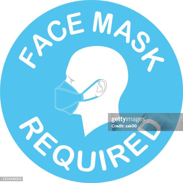 Mask Required Raster 56 Face Mask Required Illustration High Res Illustrations - Getty Images
