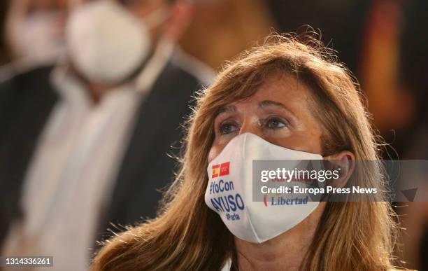 The 'number 14' of the PP for the elections to the Assembly of Madrid, Alicia Sanchez-Camacho, during an electoral act, on April 25 in Alcorcon,...