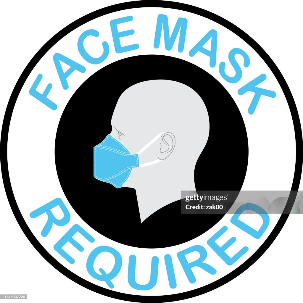 Mask Required Raster Face Mask Required Vector Signs High-Res Vector Graphic - Getty Images