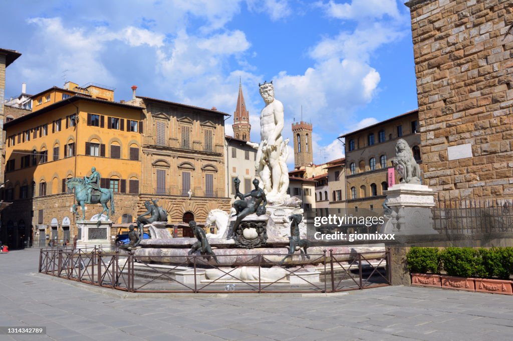 Fontein van Neptunus, Piazza della Signoria, Florence, Italië