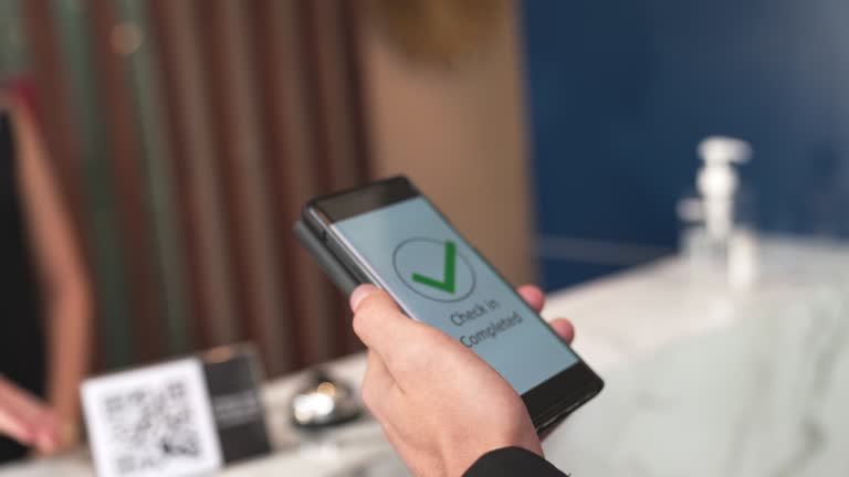 Customer Check Back 520 Hotel Mobile Check In Stock Videos, Footage, & 4K Video Clips ...