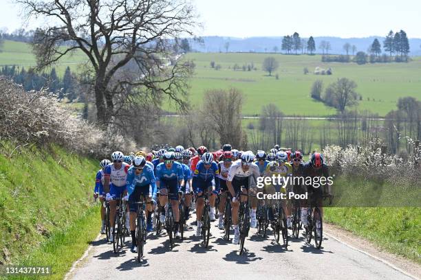 Jorge Arcas Pena of Spain and Movistar Team, Pieter Serry of Belgium and Team Deceuninck - Quick-Step, Reto Hollenstein of Switzerland and Team...