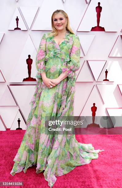 Emerald Fennell attends the 93rd Annual Academy Awards at Union Station on April 25, 2021 in Los Angeles, California.