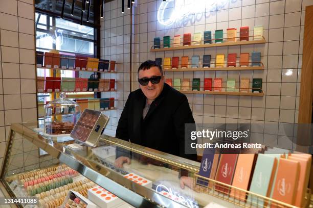 Fashion Designer Alber Elbaz photographed at La Pâtisserie Cyril Lignac - Chaillot on October 18, 2016 in Paris, France.