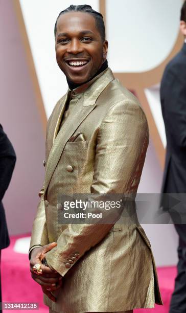 Leslie Odom Jr. Attends the 93rd Annual Academy Awards at Union Station on April 25, 2021 in Los Angeles, California.