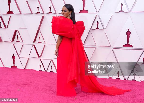 Angela Bassett attends the 93rd Annual Academy Awards at Union Station on April 25, 2021 in Los Angeles, California.