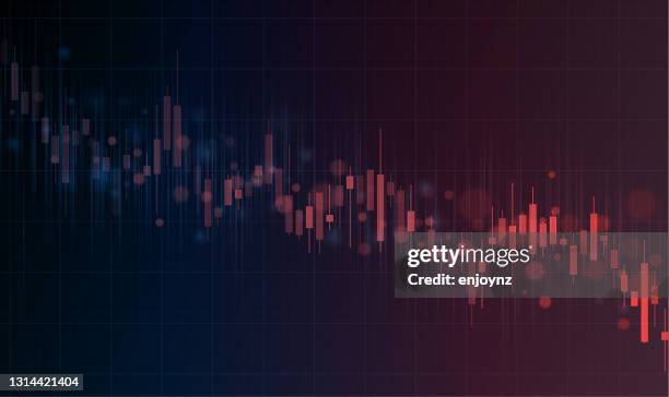 stockillustraties, clipart, cartoons en iconen met de grafiek van de beurscrash - financieel rapport