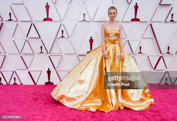 Carey Mulligan attends the 93rd Annual Academy Awards at Union Station on April 25, 2021 in Los Angeles, California.