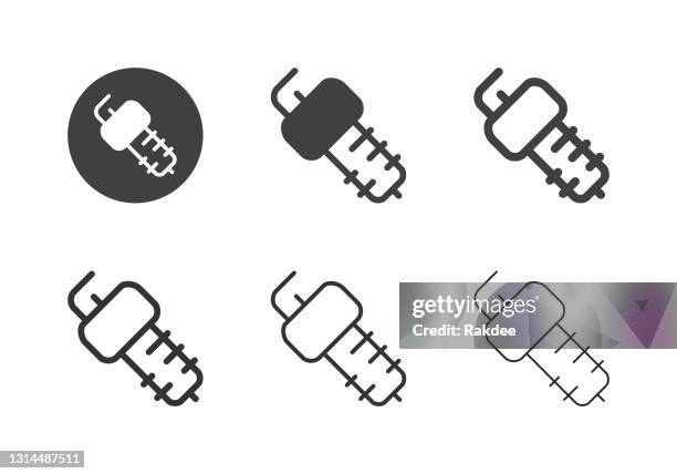 spark plug icons - multi series - spark plug stock illustrations
