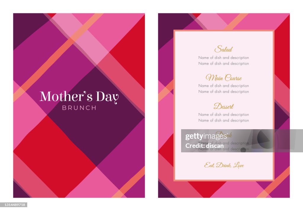 Mother's Day themed invitation design template.