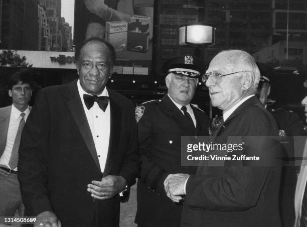 American Police Commissioner Benjamin Ward and unspecified guests attend the 17th Annual Police Athletic League Dinner Gala, held at the Plaza Hotel...
